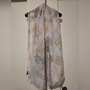 Warner Bros. Cream and Tan Scarf